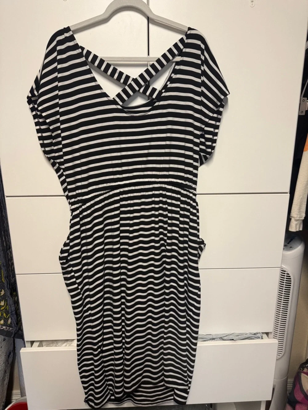 torrid Black and White Striped Midi Dress - Picture 7 of 7